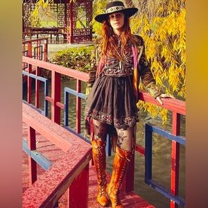 RARE beautifully embroidered Free People Dress